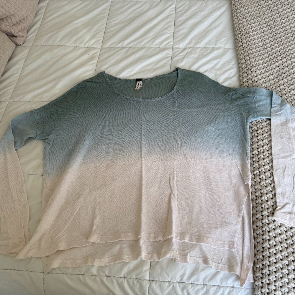 Free People We The Free Starry Night Green Ombre Top - Picture 2 of 5